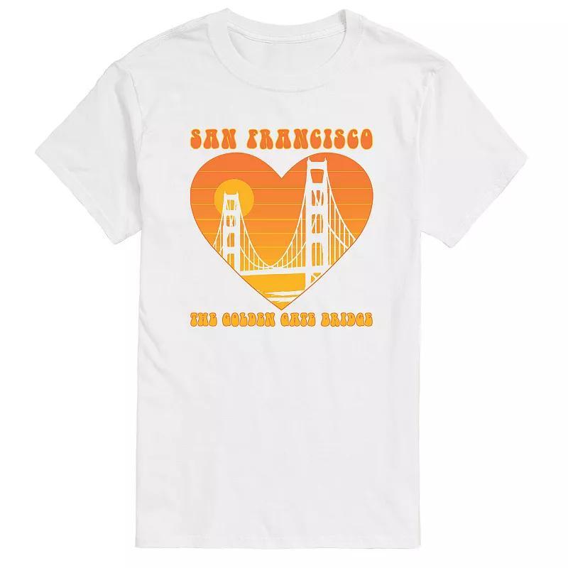 Mens San Fran Golden Gate Heart Graphic Tee Product Image