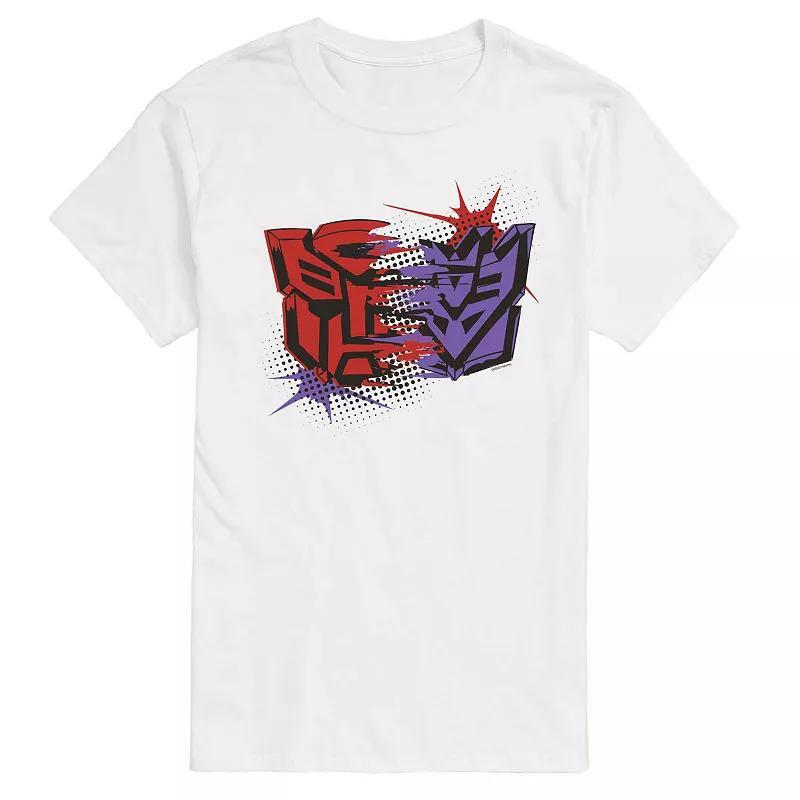 Mens Transformers Autobot Vs Decepticon Graphic Tee Ivory Product Image