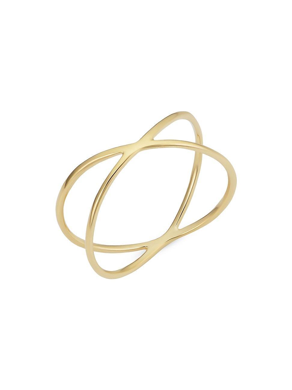 Womens 14K Yellow Solid Gold West Side Ring Product Image