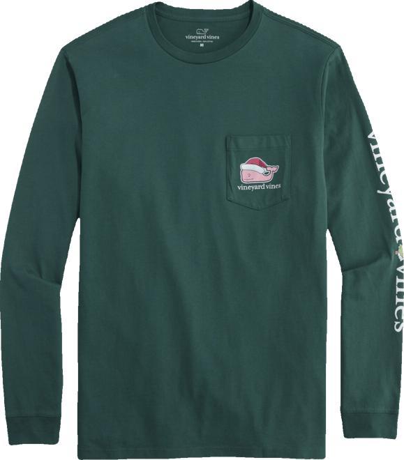 Santa Whale Long-Sleeve Pocket Tee Product Image