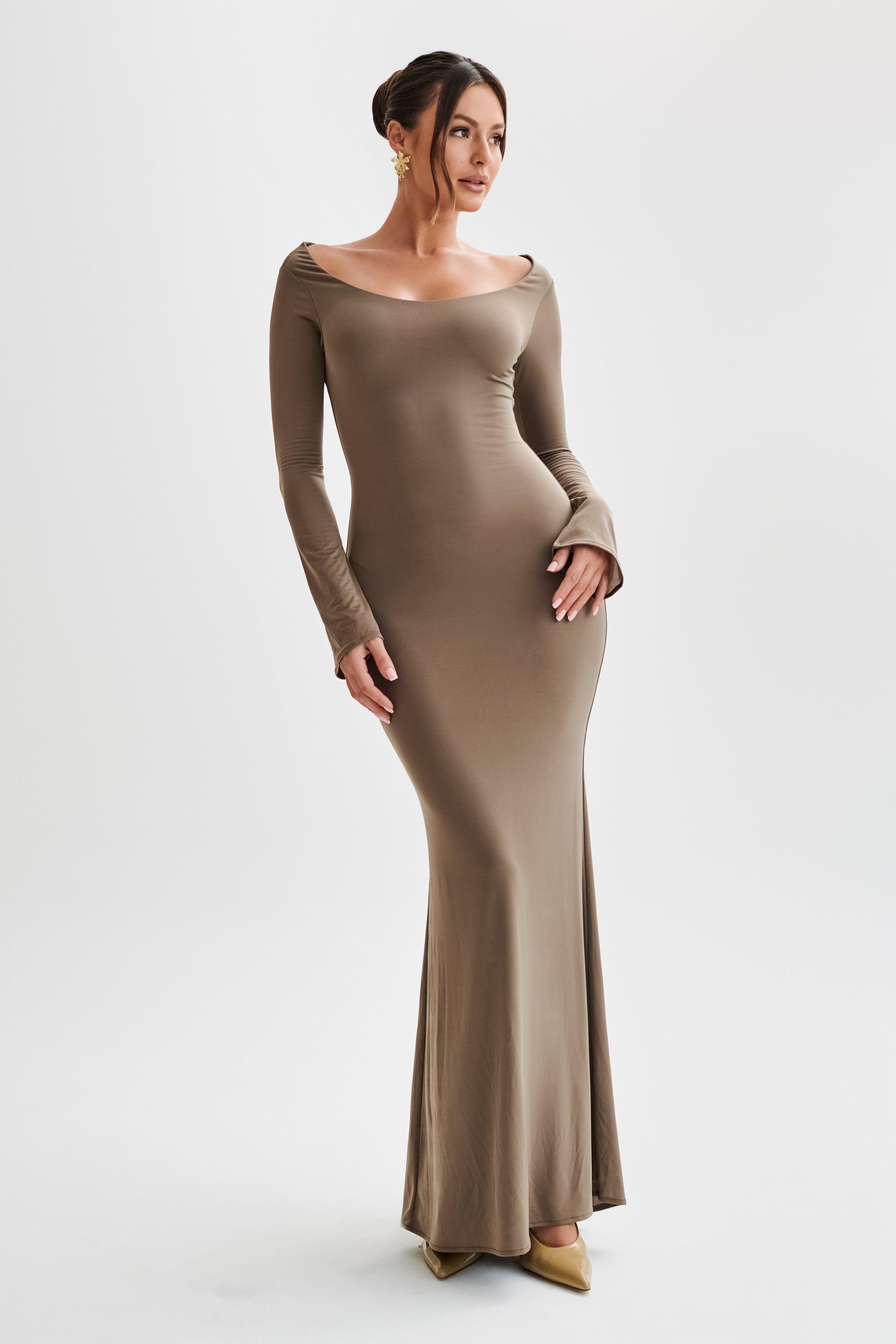 Millicent Slinky Long Sleeve Maxi Dress - Coco Product Image