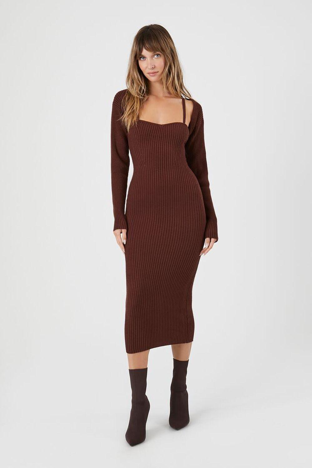 Shrug & Sweater Cami Dress Set | Forever 21 Product Image