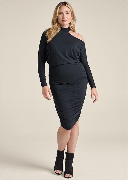 Ruched Midi Dress Product Image