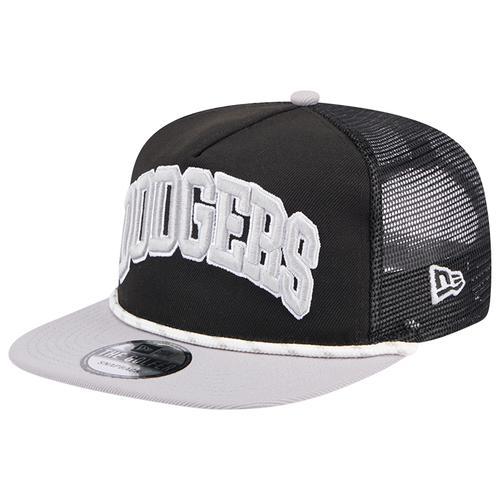 New Era Mens Los Angeles Dodgers New Era Dodgers Golfer Throwback Snapback - Mens Black/Brown Product Image