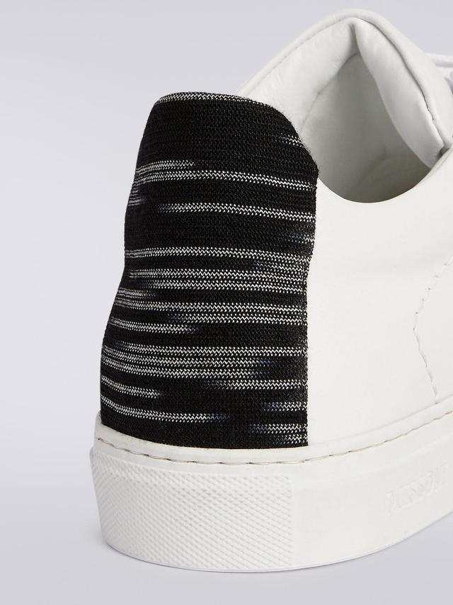 Leather trainers with slub insert White | Missoni Product Image