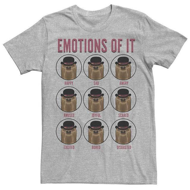 Mens The Addams Family Emotions Of Cousin It Tee Athletic Grey Product Image