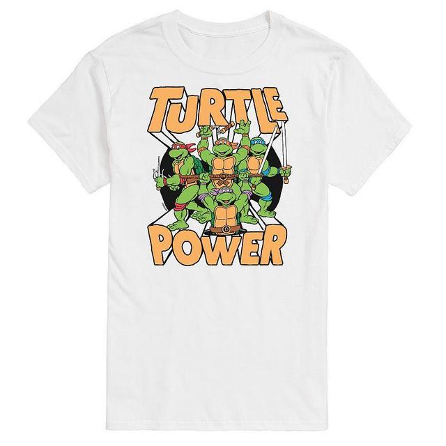 Big & Tall TMNT Turtle Power Graphic Tee, Mens Med Grey Product Image