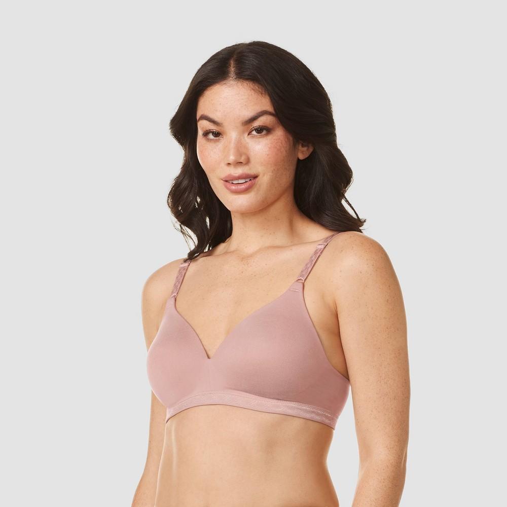 Simply Perfect by Warners Womens Supersoft Wirefree Bra - Mauve 36D Product Image