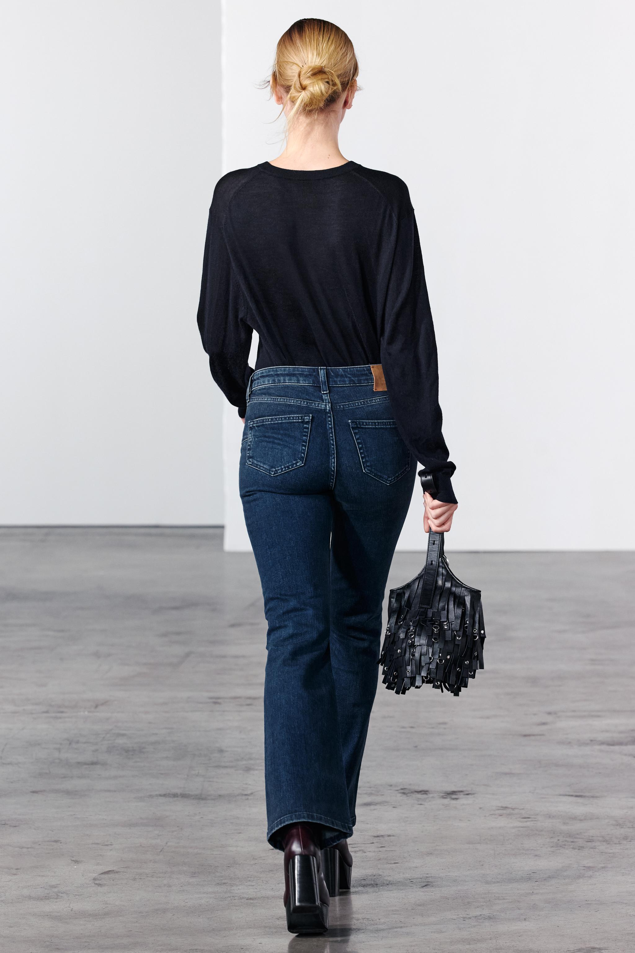 FULL LENGTH MID WAIST BOOTCUT JEANS ZW COLLECTION Product Image