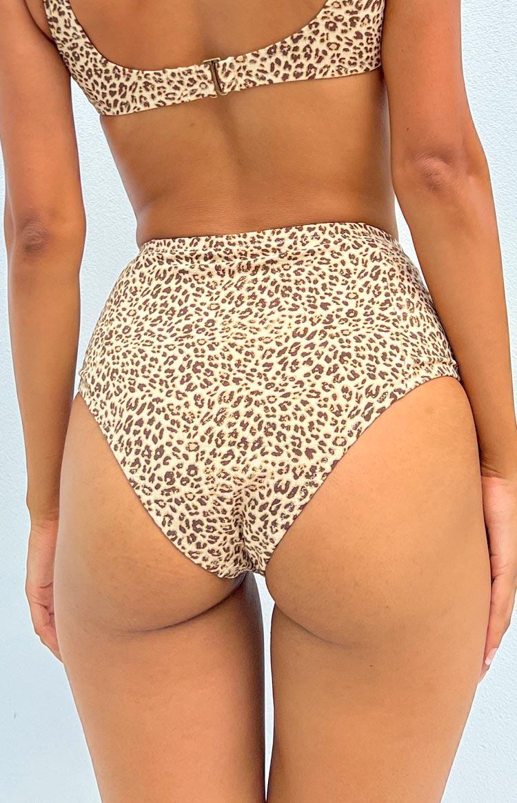 Thrills Mild Animal High Waisted Bikini Bottom Desert Gold Product Image