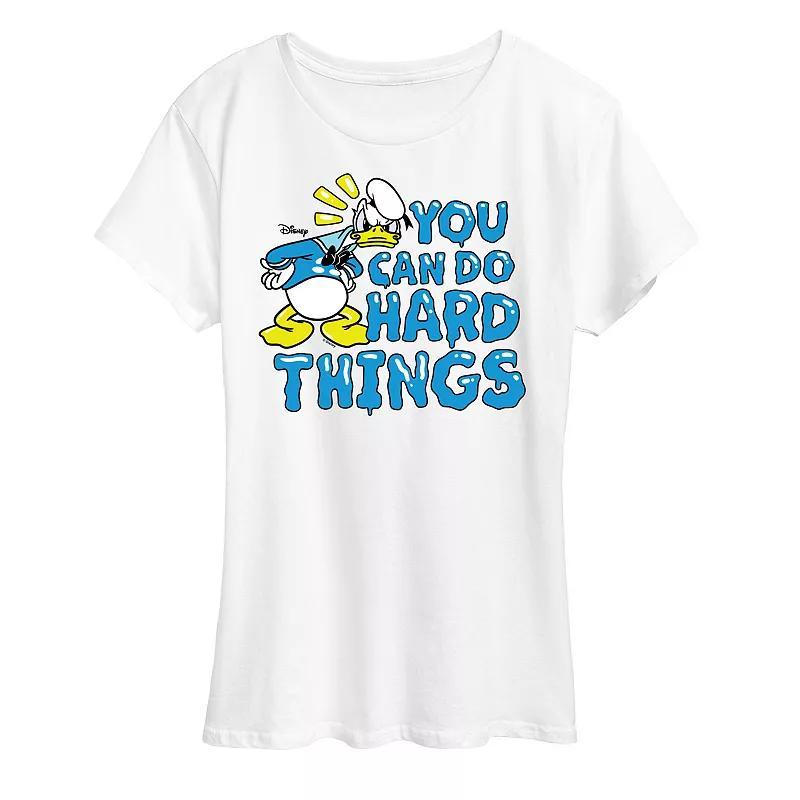 Disneys Donald Duck Womens You Can Do Hard Things Graphic Tee Product Image