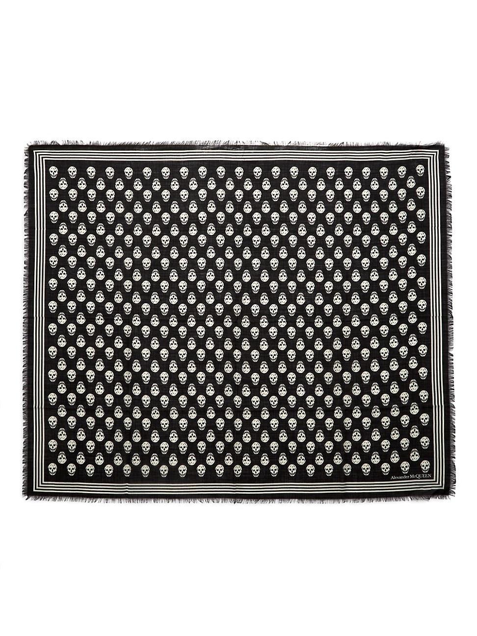 Alexander McQueen Biker Skull Wool Scarf Product Image