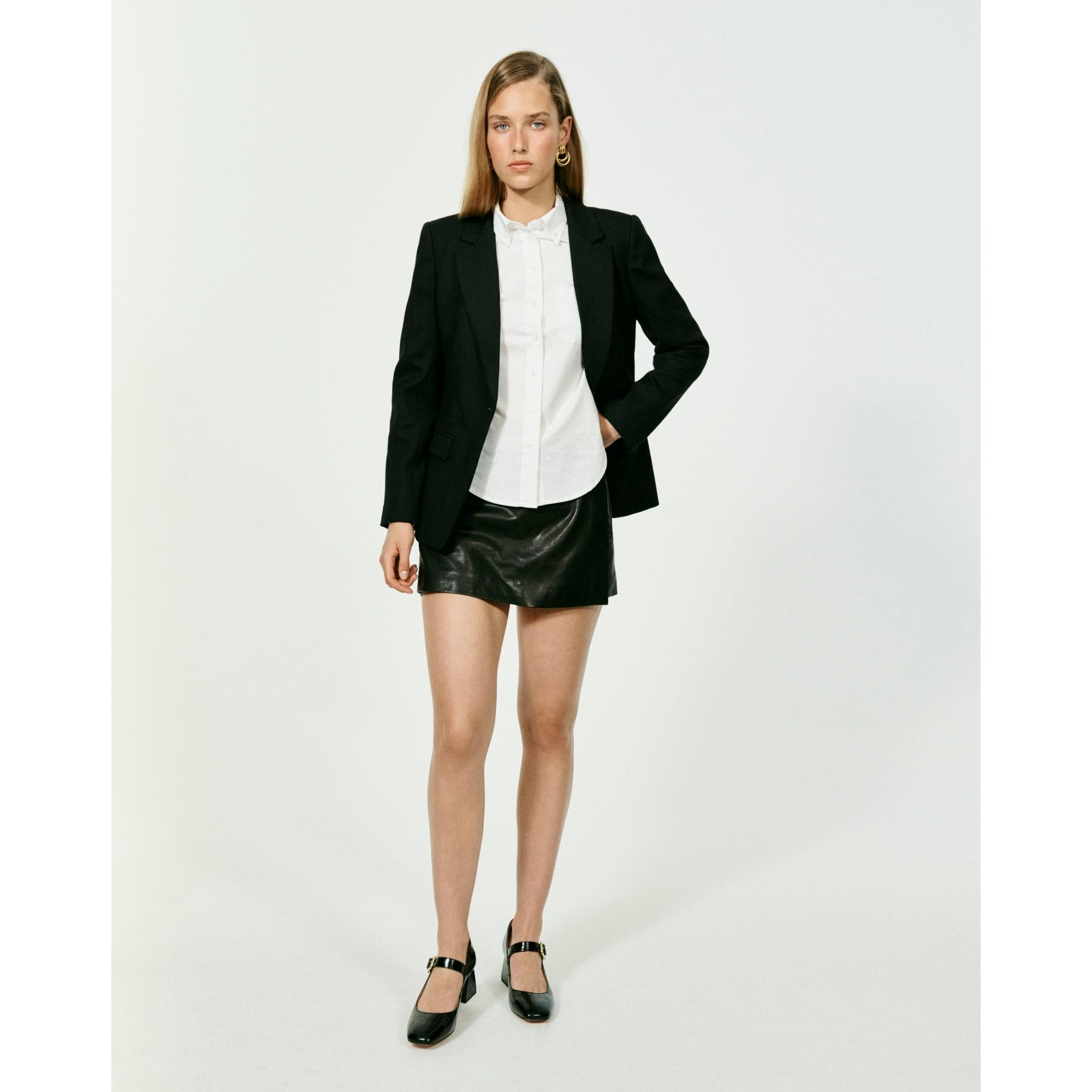 Helena blazer in wool-blend flannel Product Image