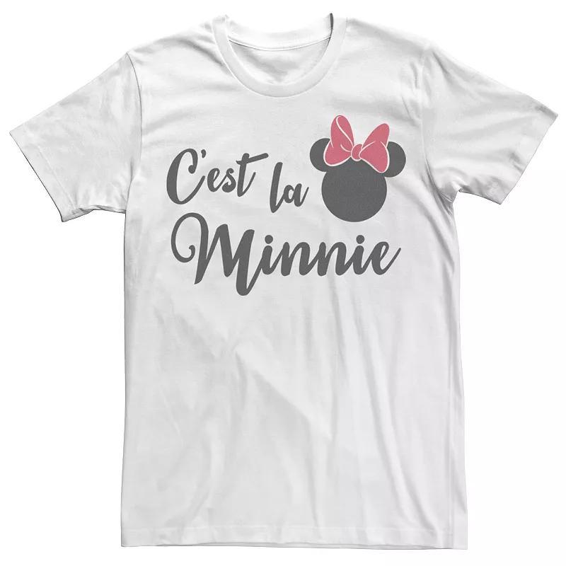 Disneys Mickey And Friends Mens Cest La Minnie Text Tee, Boys Product Image