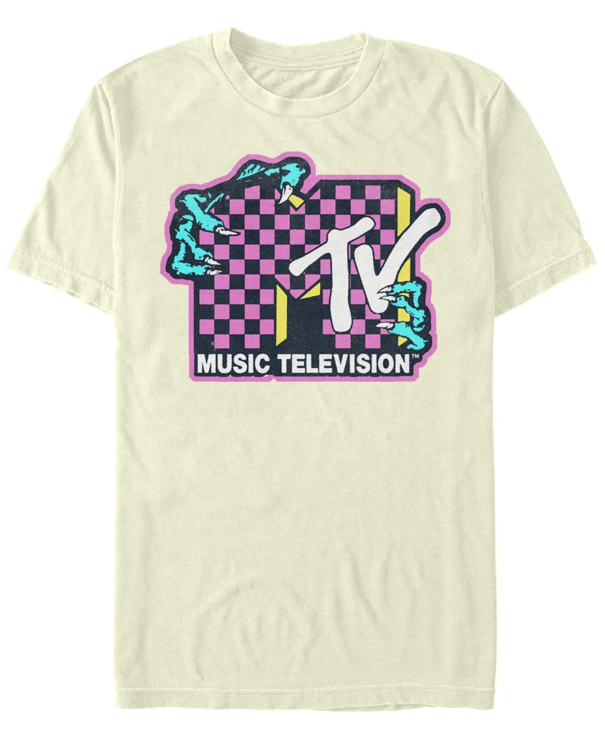 Mens MTV Checkered Faded Logo Zombie Hands Tee Product Image