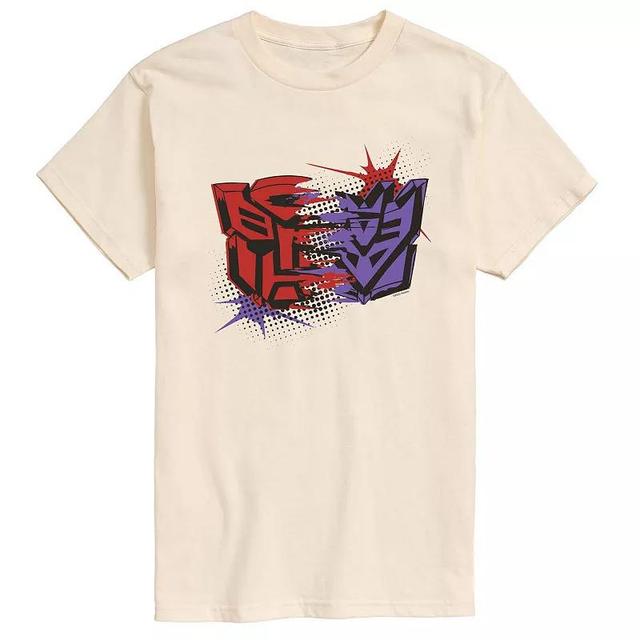 Mens Transformers Autobot Vs Decepticon Graphic Tee Ivory Product Image