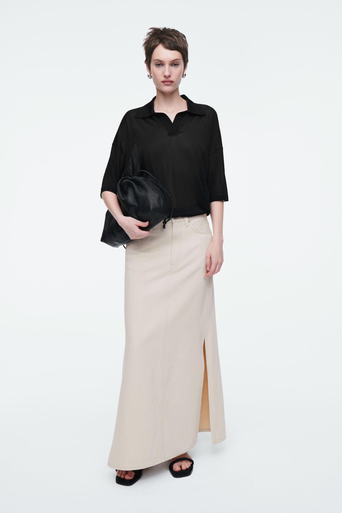 DENIM MAXI SKIRT Product Image