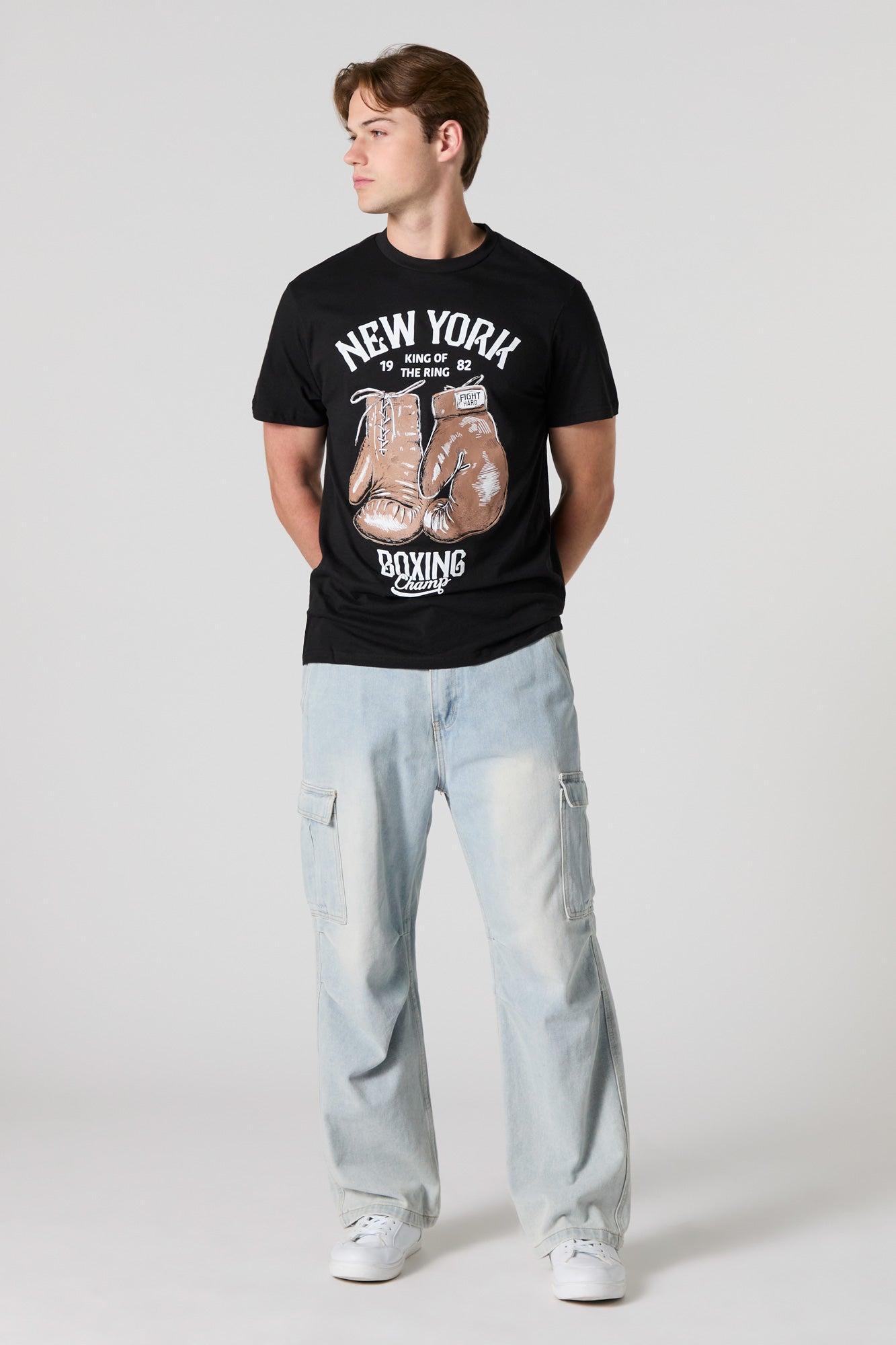 New York Boxing Graphic T-Shirt Male Product Image