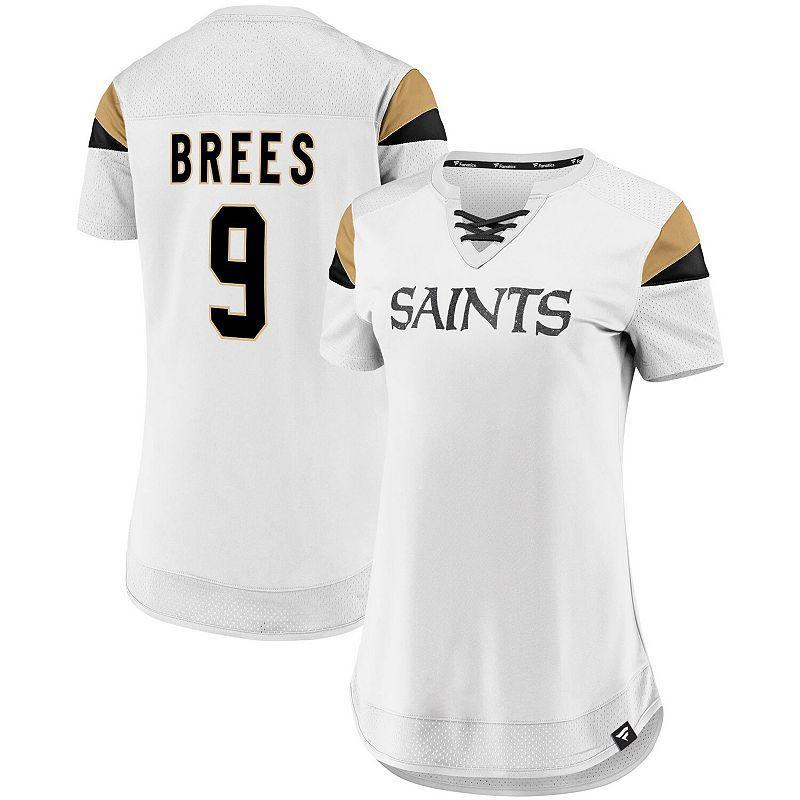 Womens Fanatics Branded Drew Brees New Orleans Saints Athena Name & Number Fashion Top Product Image