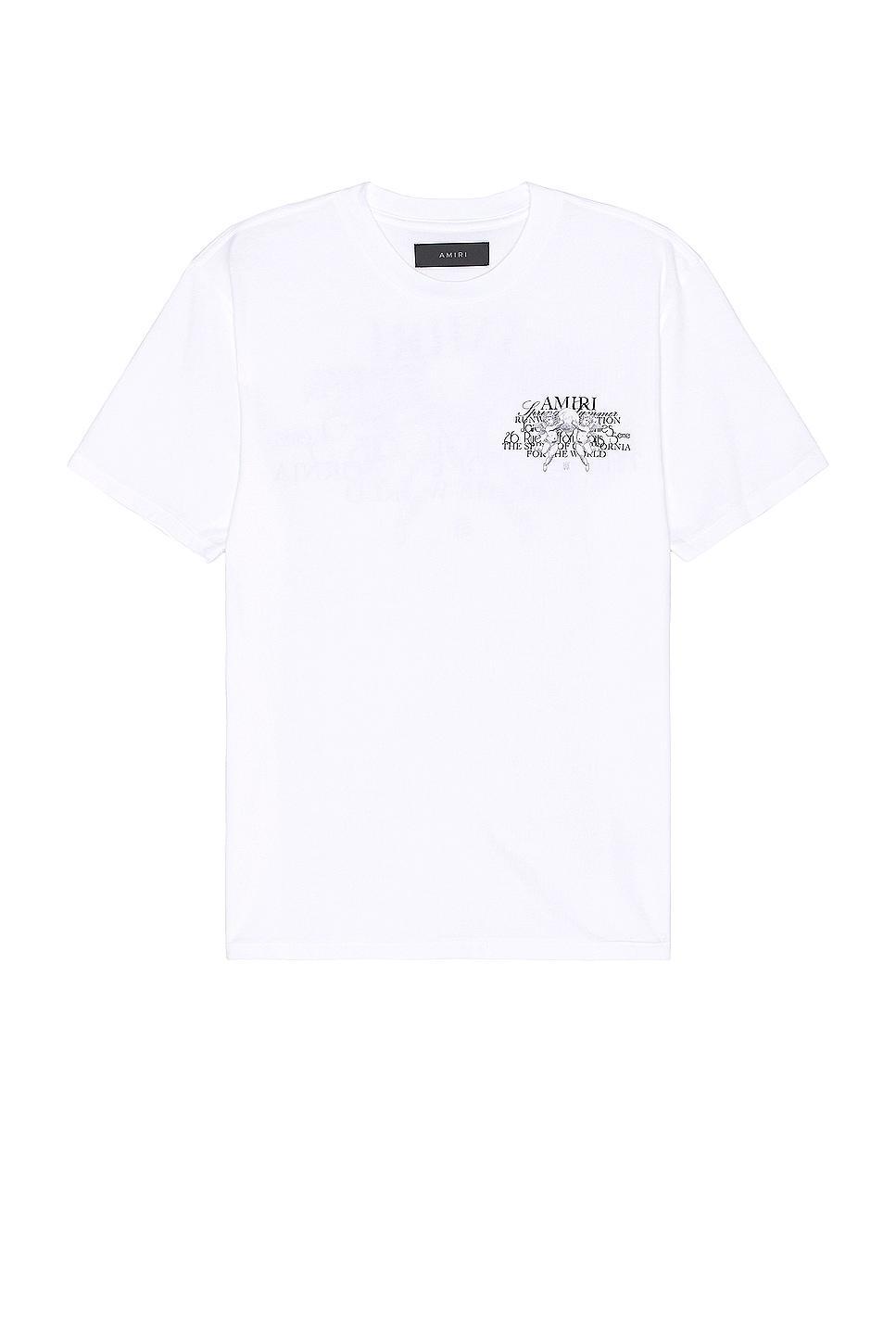 Amiri Cherub Text Tee White. (also in L, M). Product Image