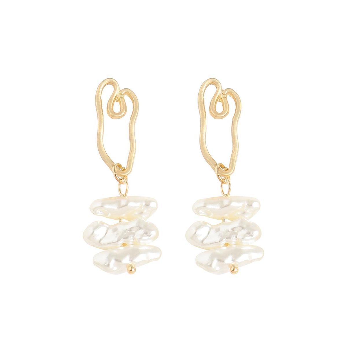 Sohi Womens Abstract Drop Earrings Product Image