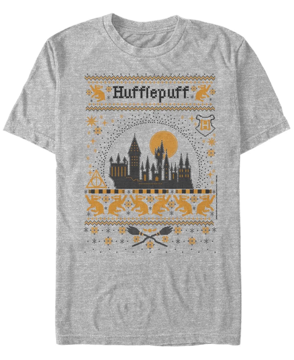 Fifth Sun Mens Hufflepuff Sweater Short Sleeve Crew T-shirt Product Image