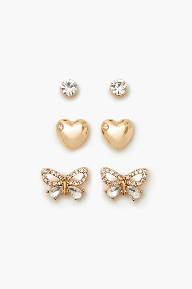 Rhinestone Butterfly Stud Earrings | Forever 21 Product Image