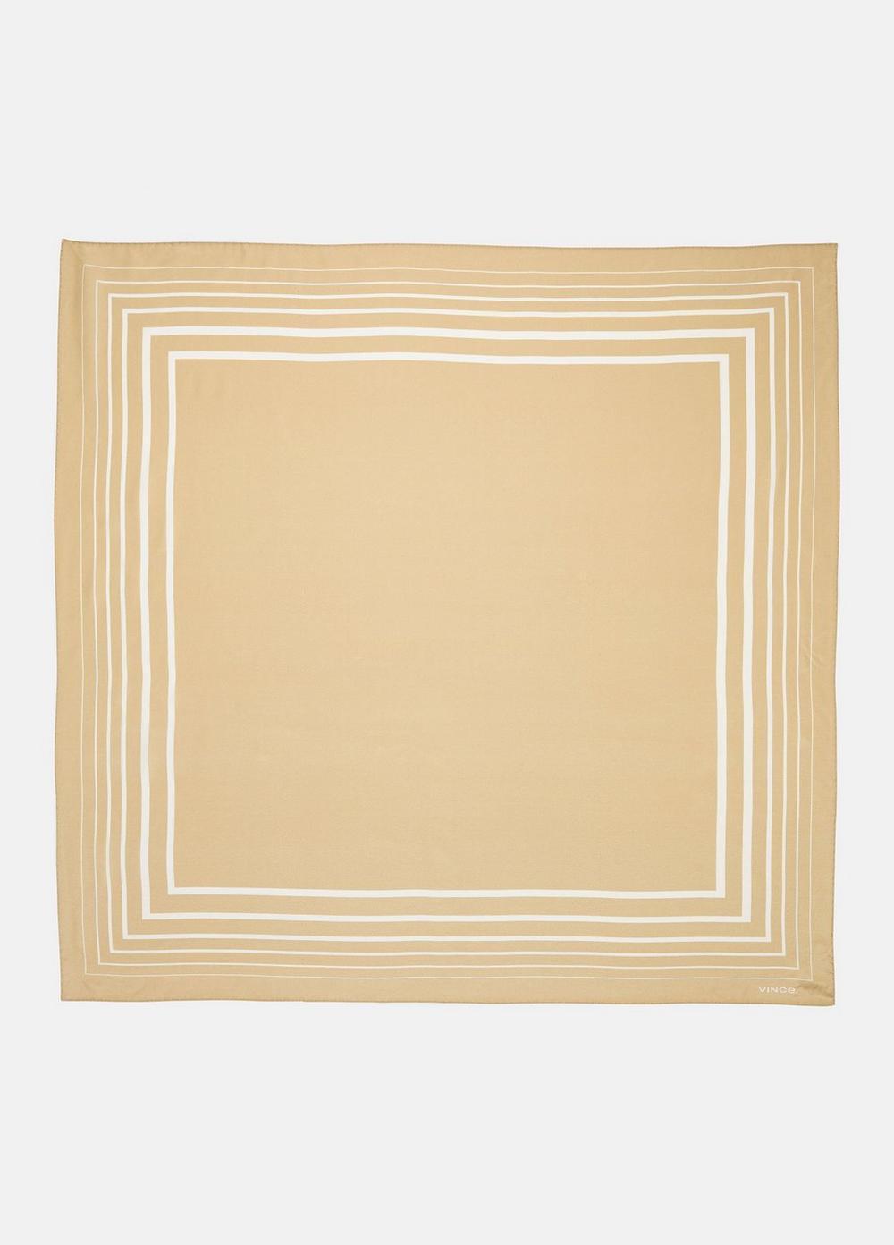 Geo-Striped Cotton-Silk Square Scarf Product Image