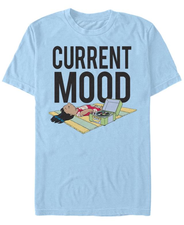 Mens Disney Lilo & Stitch Lilo Current Mood Portrait Tee Light Blue Product Image