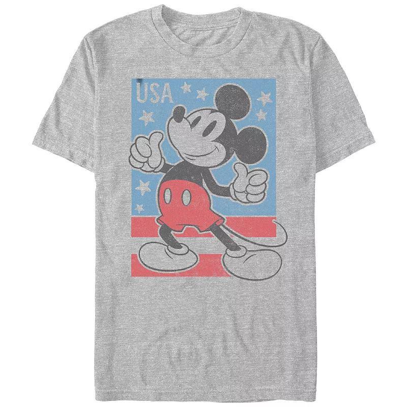 Disneys Mickey Mouse Mens USA Stamp Graphic Tee Product Image