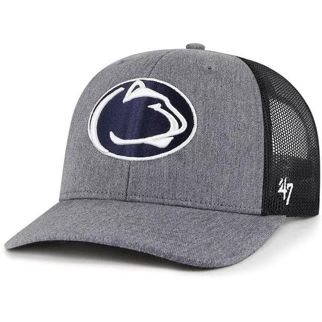 Mens 47 Brand Charcoal Penn State Nittany Lions Carbon Trucker Adjustable Hat Product Image