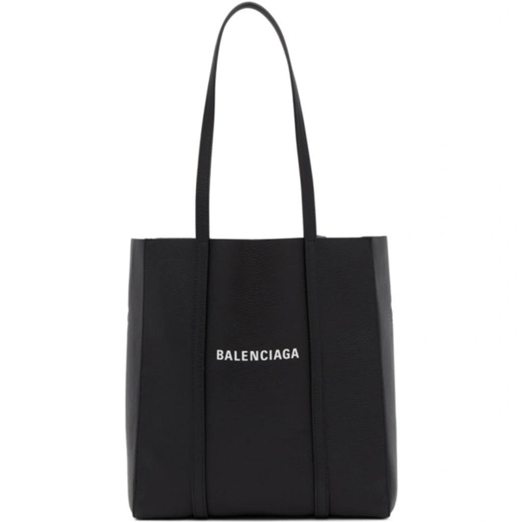 BALENCIAGA Xxs Every Day Leather Tote Bag In Black White Product Image