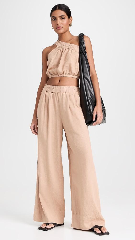 Stateside Linen Wide Leg Pull On Pants | Shopbop Product Image