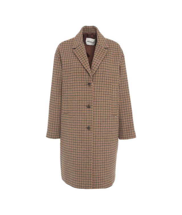 Cappotto midi pied de poule Female Product Image