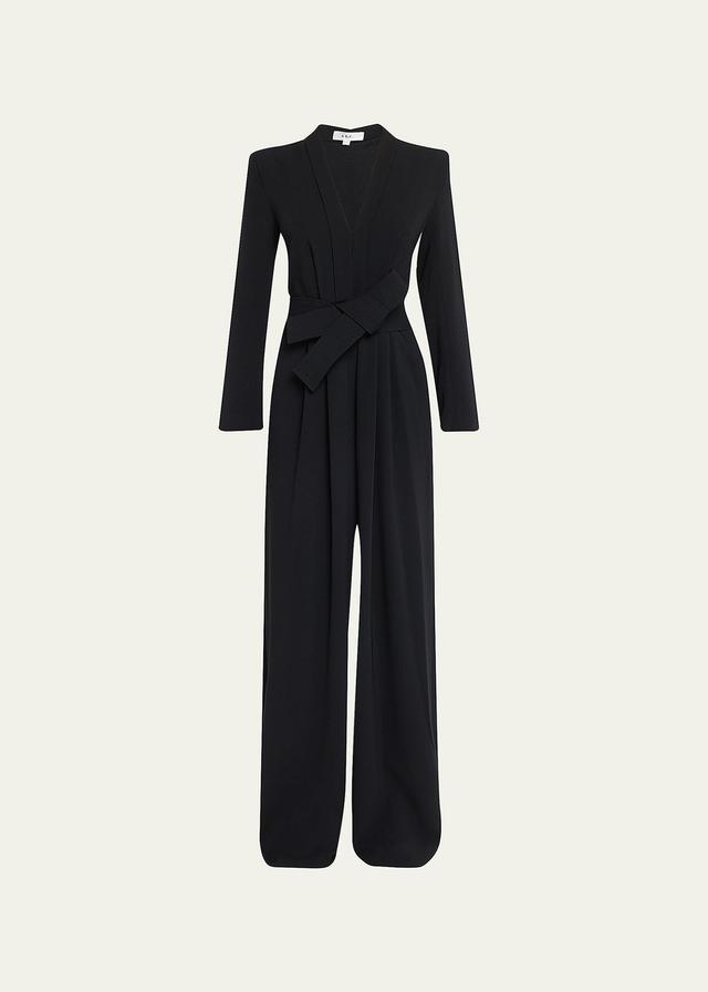 Womens Kieran II Belted Crepe Wide-Leg Jumpsuit Product Image