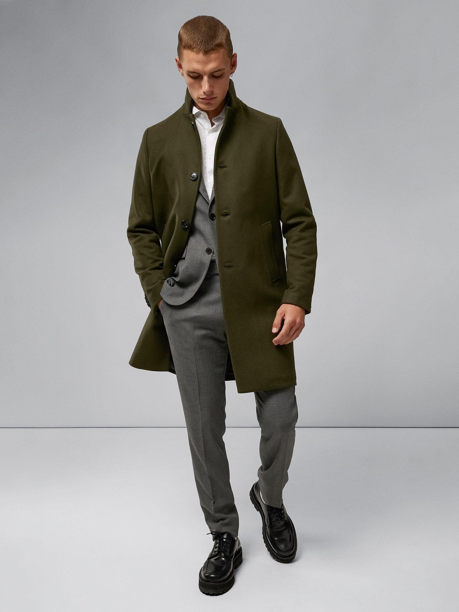 J. Lindeberg Holger Melton Forest Green Coat Product Image