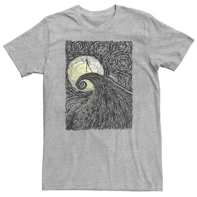 Big & Tall Disney The Nightmare Before Christmas Spiral Hill Portrait Tee, Mens Product Image