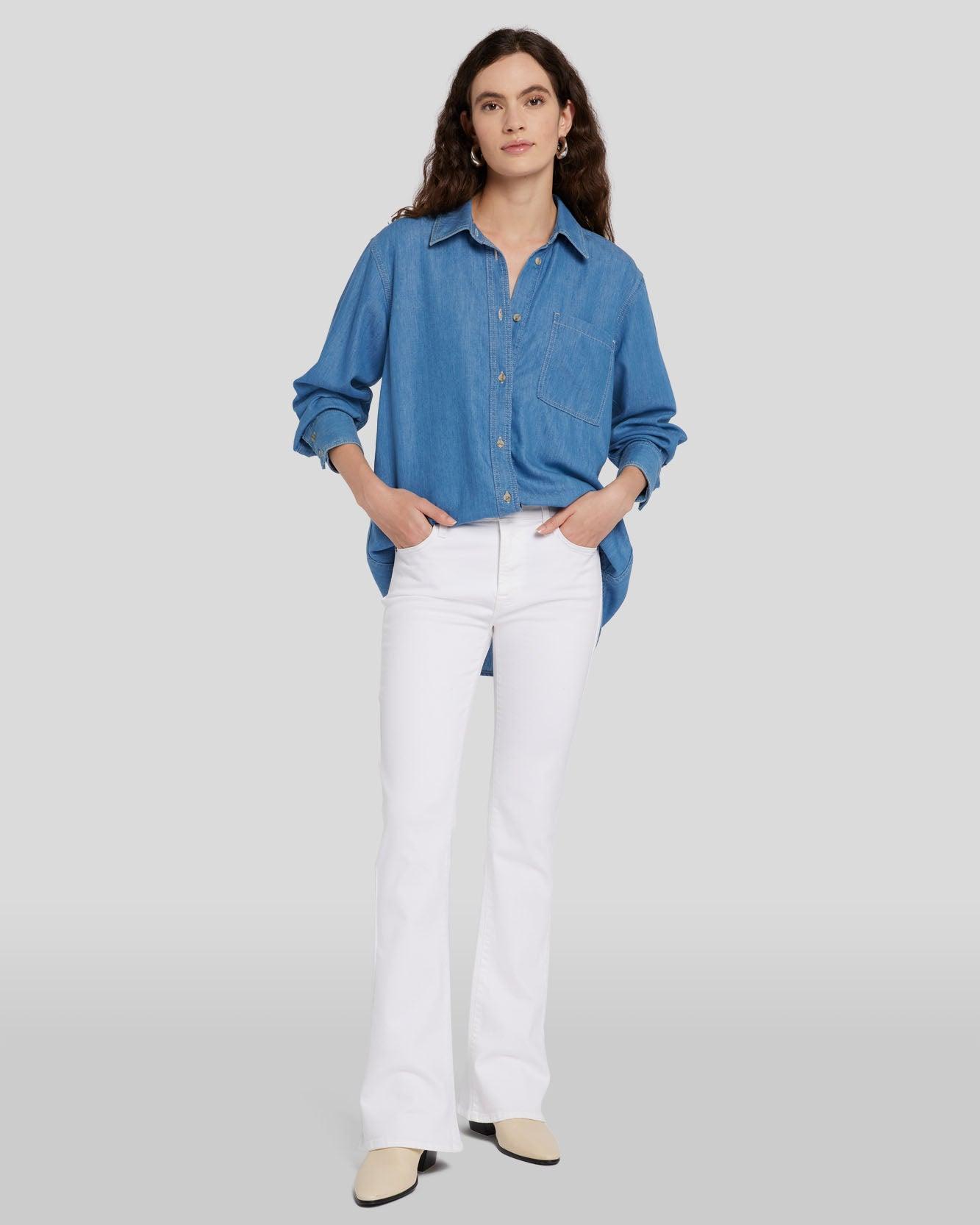 Tailorless Bootcut in White Female Product Image