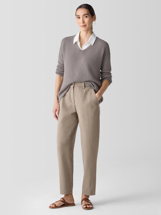 EILEEN FISHER Garment-Dyed Utility Organic Cotton Tapered Pantfemale Product Image