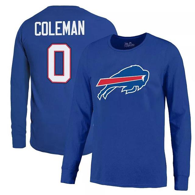 Mens Majestic Threads Keon Coleman Royal Buffalo Bills Name & Number Long Sleeve T-Shirt Product Image