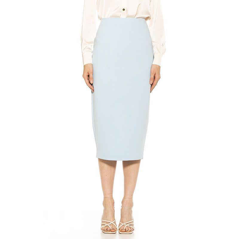 Womens ALEXIA ADMOR Jacki Midi Pencil Skirt With Back Slit Product Image