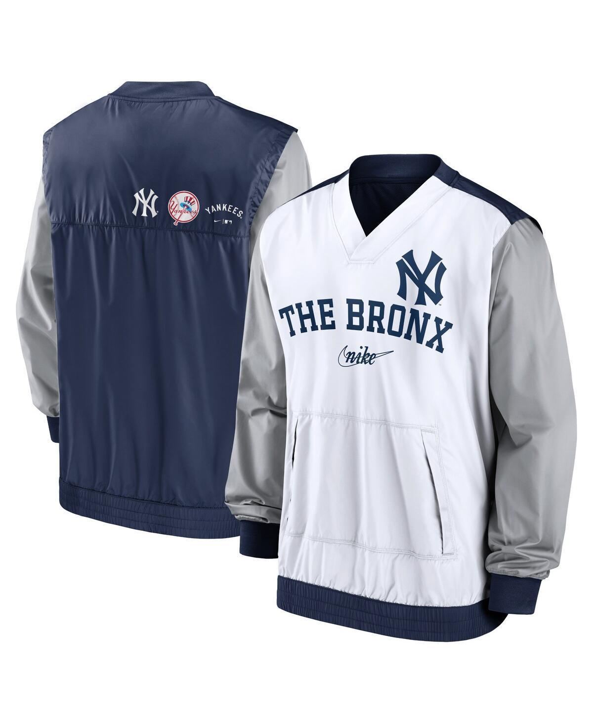 Mens Nike White New York Yankees Rewind Warmup V-Neck Pullover Jacket - White Product Image