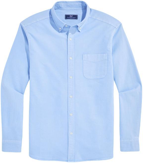 Garment-Dyed Oxford Solid Shirt Product Image