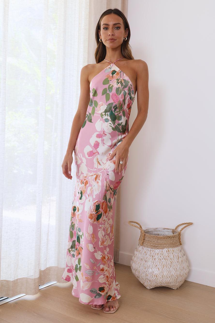 Feeling Moody Maxi Dress Pink Product Image