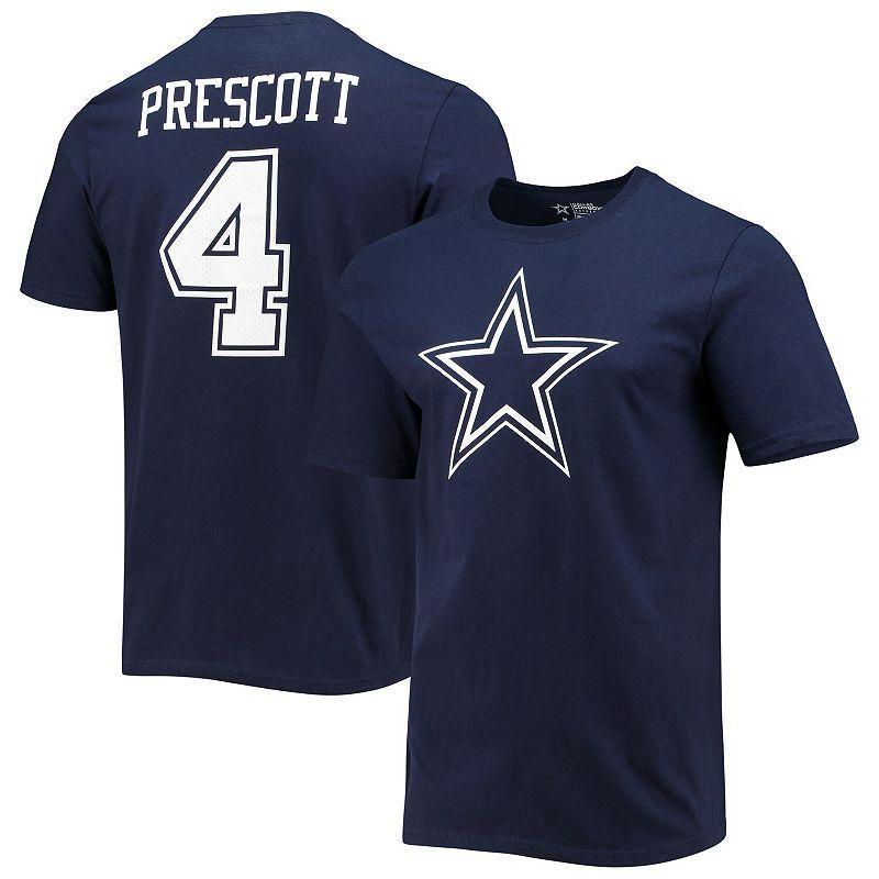 Mens Fanatics Branded Dak Prescott Navy Dallas Cowboys Player Icon Name & Number - T-Shirt Product Image