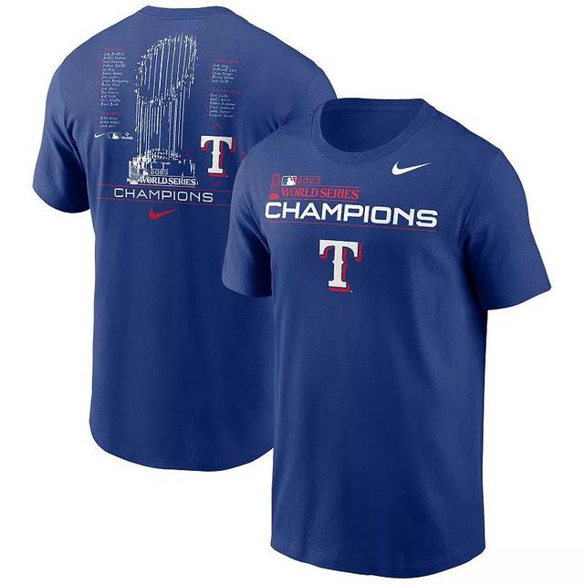 Mens Nike Royal Texas Rangers 2023 World Series Champions Roster T-Shirt Product Image