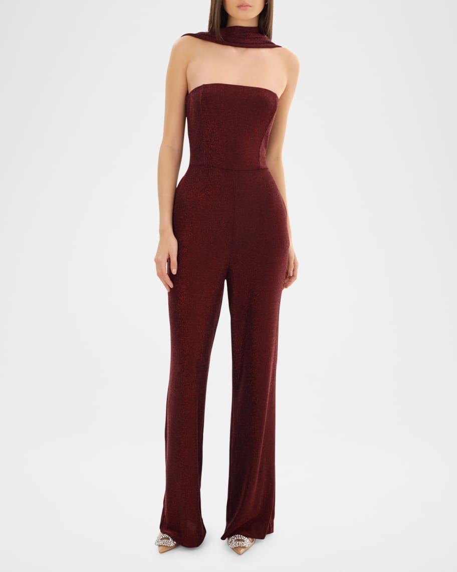 Elora Metallic Halter Jumpsuit  Product Image