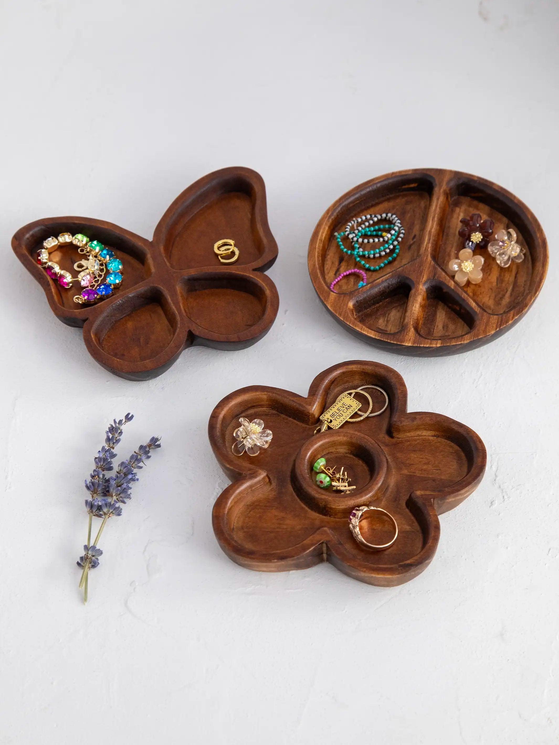 Carved Wood Trinket Dish - Butterfly Product Image