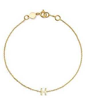 Moon & Meadow 14K Yellow Gold Initial Chain Bracelet Product Image