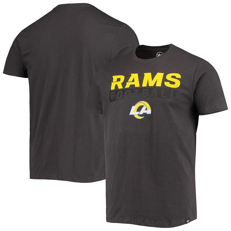 Mens 47 Charcoal Los Angeles Rams Dark Ops Super Rival T-Shirt Product Image